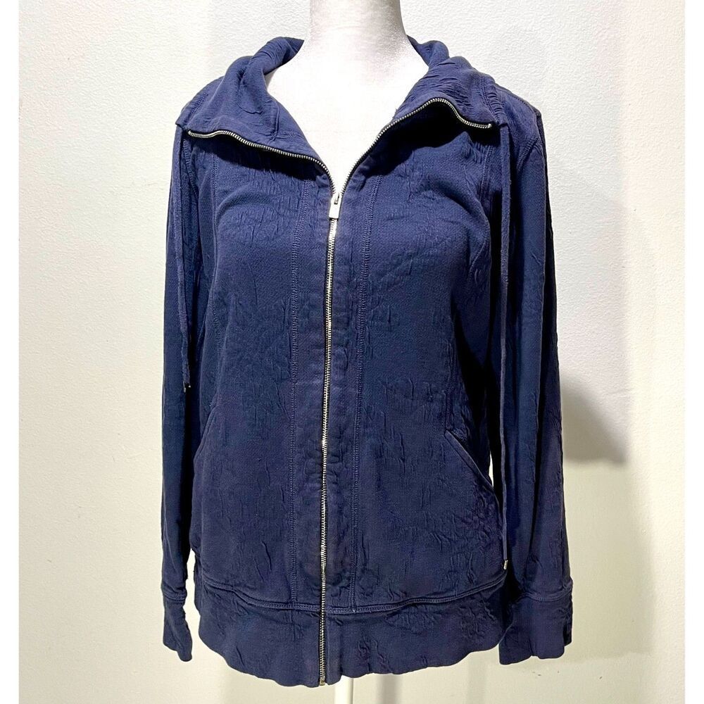 Tommy Bahama hooded sweatshirt navy blue coastal winter casual nautical women' S